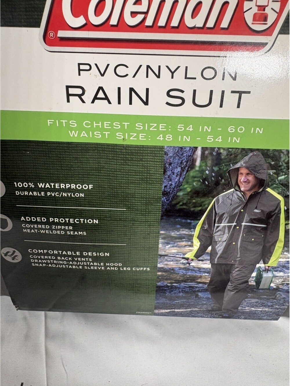 **LOOK**New Coleman Rain Suit PVC/Nylon**Adult Unisex  3 XL /4xl